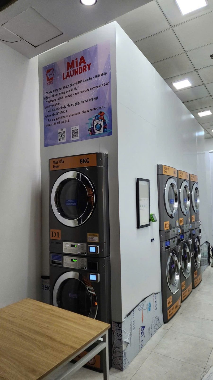Điểm giặt sấy trong toà nhà